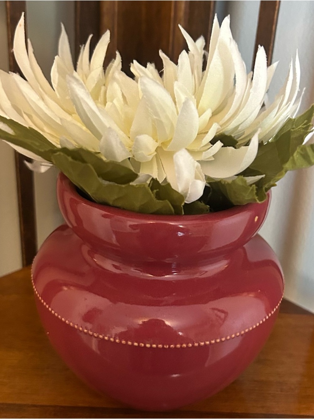Vintage Burgundy Oxblood Planter 
Crown Devon England